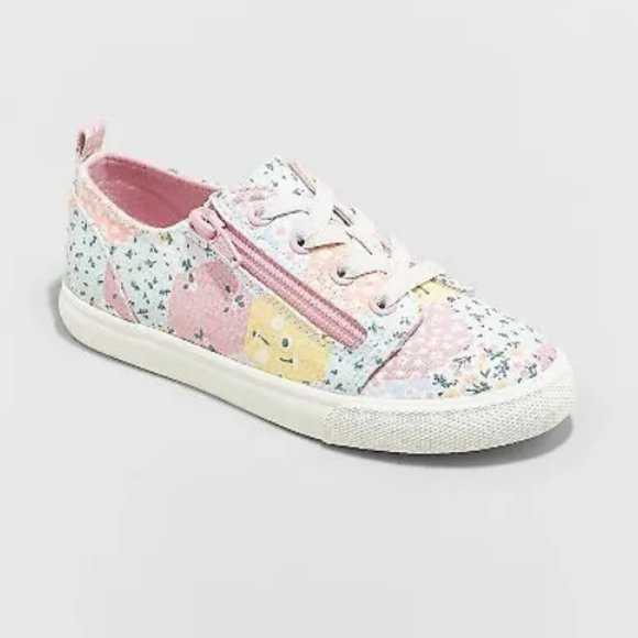 Cat & Jack Shoes Girls Lucian Patchwork Floral Print Sneakers Cat